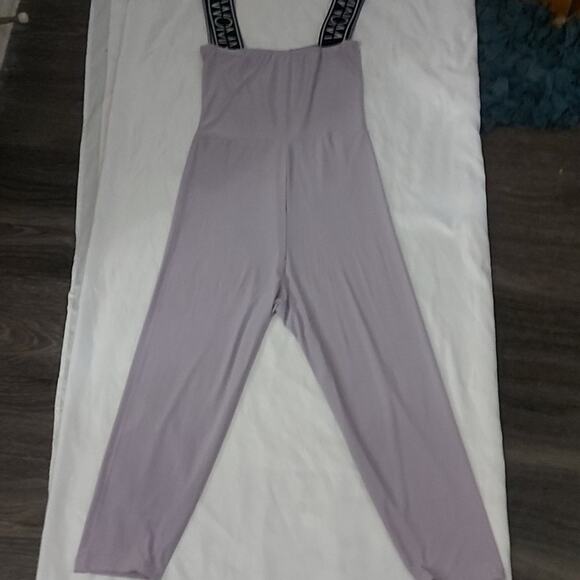 BooHoo Woman Grey Jumpsuit Romper 2 Balletcore Coquette Girl Festival Rainbow - Picture 2 of 9